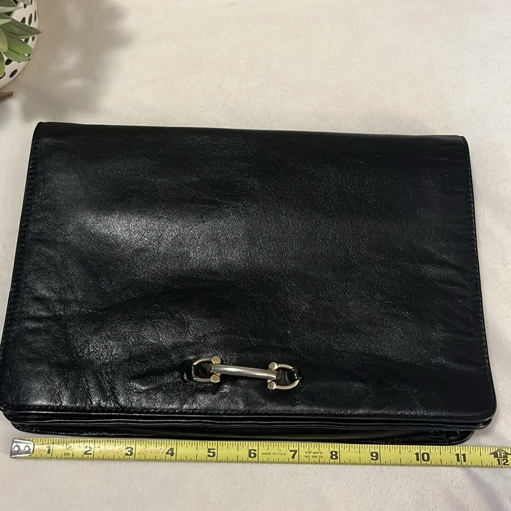 Vintage Retro Black Leather iPad Tablet Laptop Case